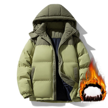 Unisex Hooded Winter Cotton Jacket Windproof Thick Warm Coat