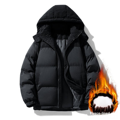 Unisex Hooded Winter Cotton Jacket Windproof Thick Warm Coat