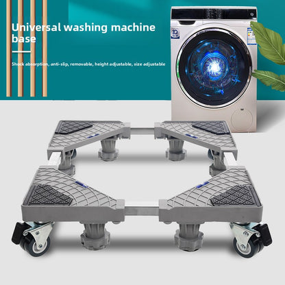 Universal Adjustable Washing Machine Base with Wheels
