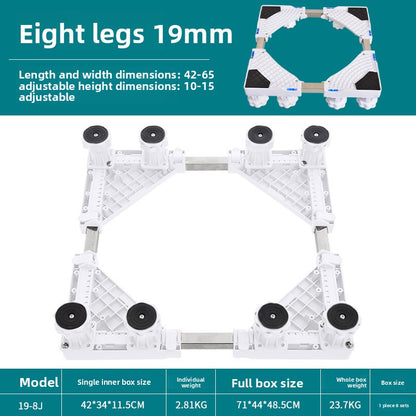 Universal Adjustable Washing Machine Base with Wheels