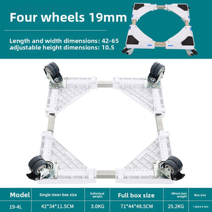 Universal Adjustable Washing Machine Base with Wheels