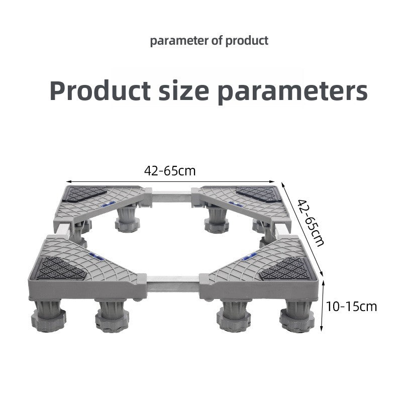 Universal Adjustable Washing Machine Base with Wheels