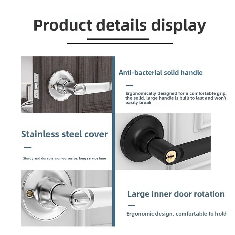 Universal Aluminum Alloy Door Handle Lock with Key