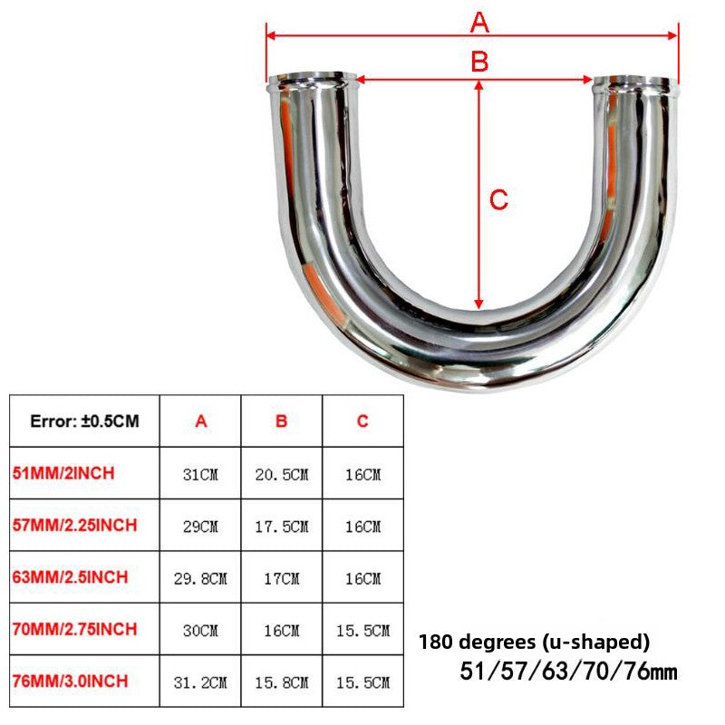 Universal Aluminum Alloy Turbocharger Intake Pipe