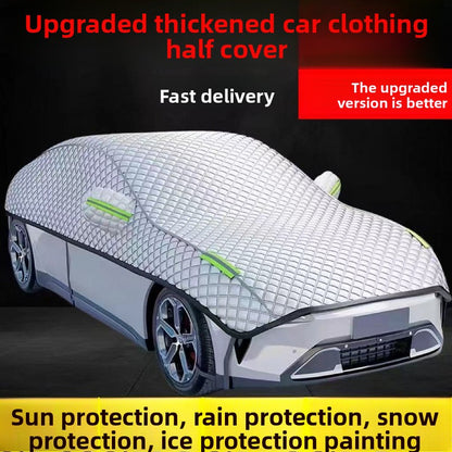 Universal Car Half Cover Sunshade with Thermal Insulation