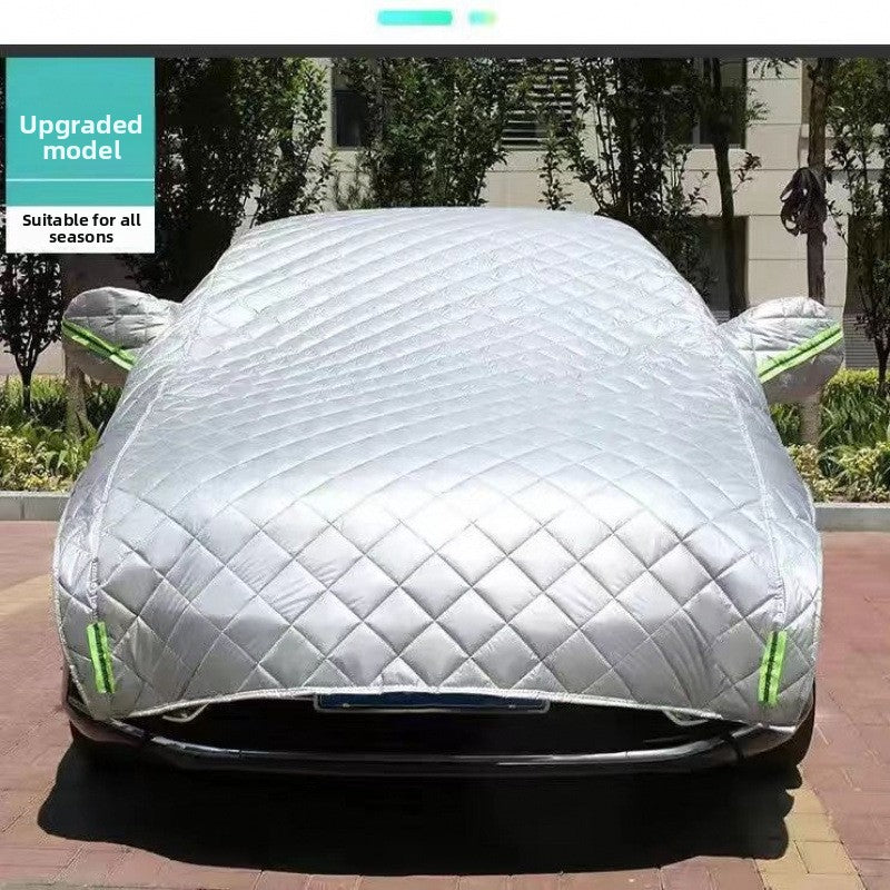 Universal Car Half Cover Sunshade with Thermal Insulation