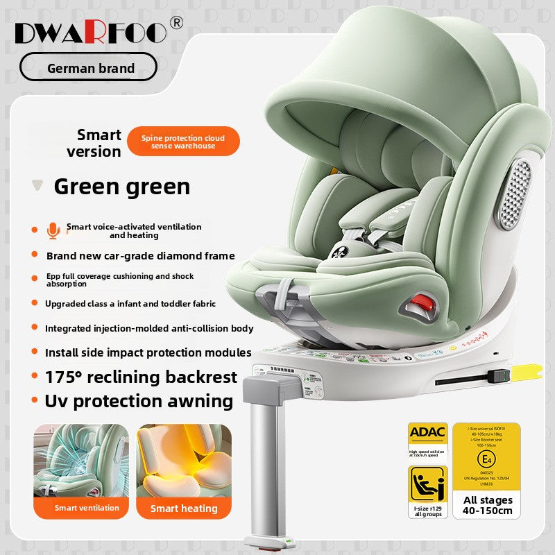 Universal Child Car Safety Seat with 360 Rotation