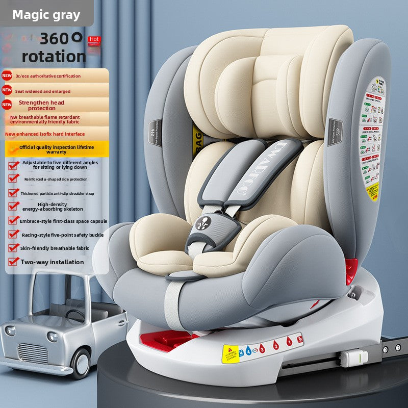 Universal Child Car Safety Seat with 360 Rotation