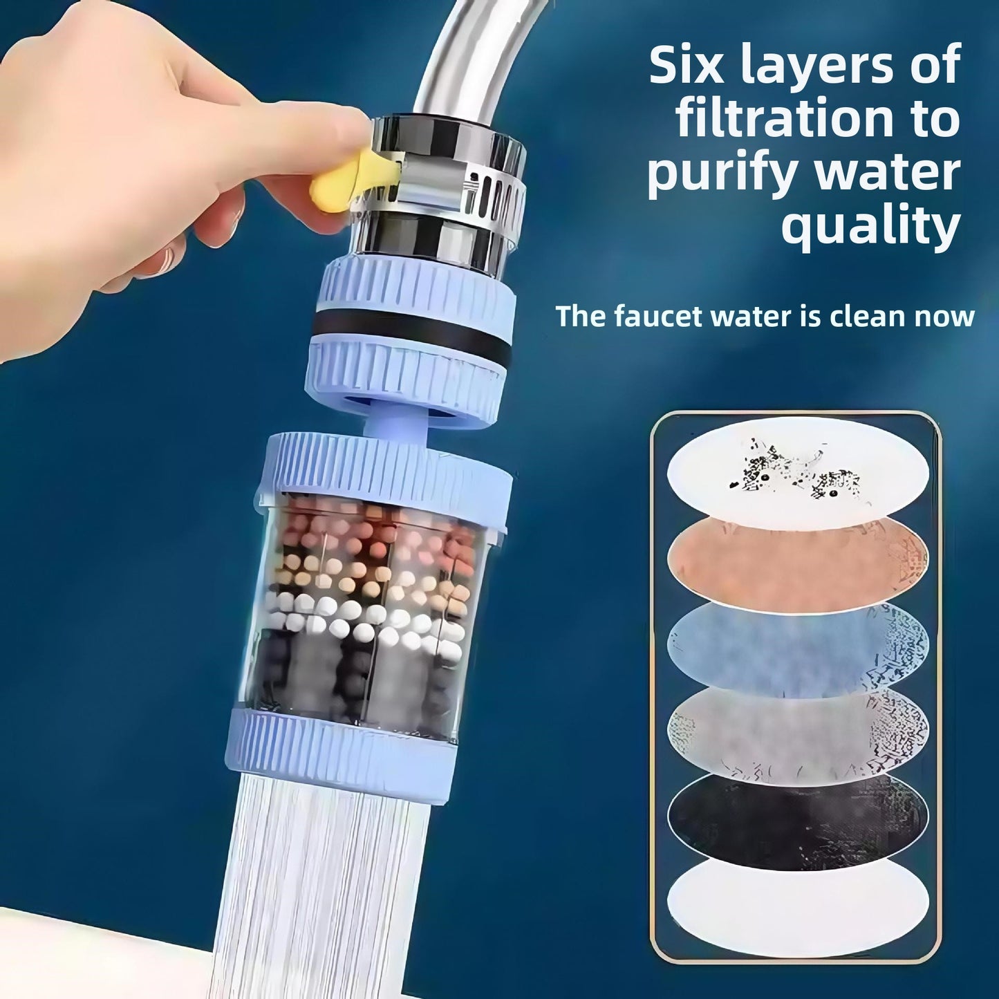 Universal Detachable Faucet Water Filter