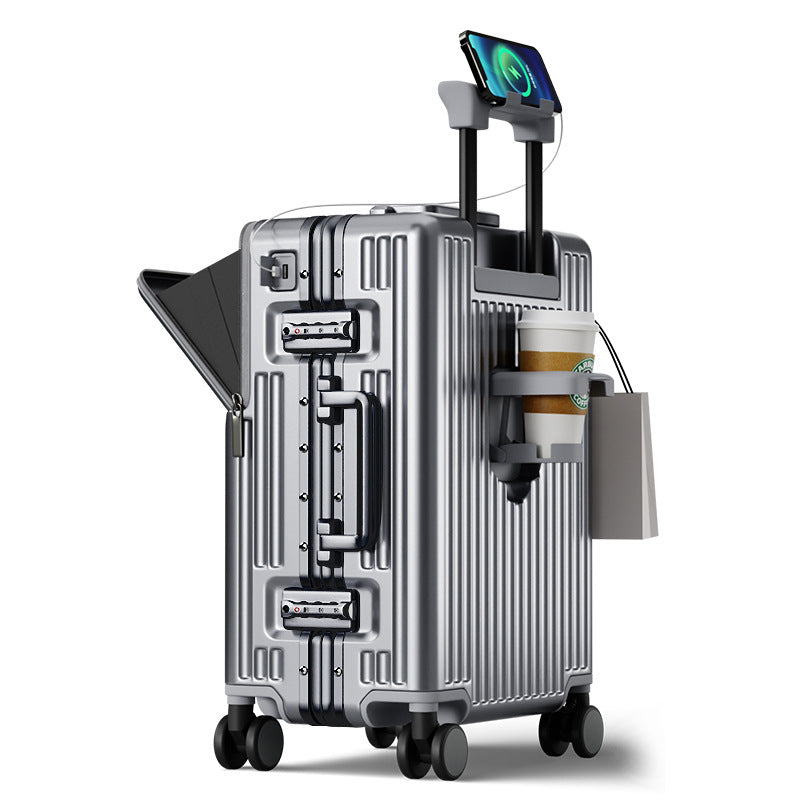 Universal Front Opening Aluminum Frame Luggage Suitcase