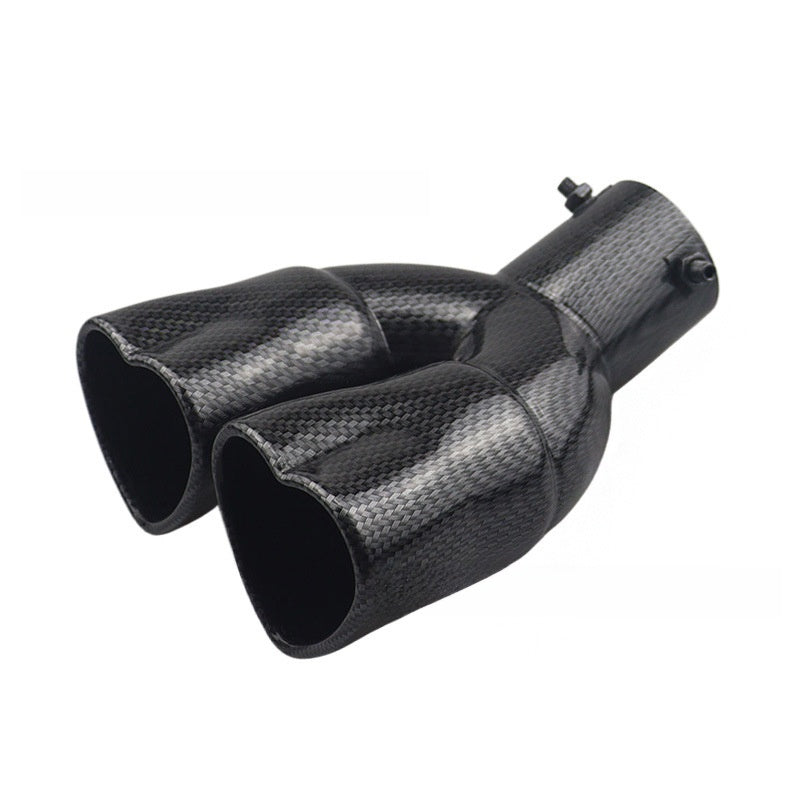 Universal Heart Shape Dual Outlet Exhaust Pipe Tip