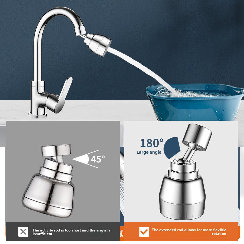 Universal Kitchen Faucet Extender Anti-Splash Rotating Nozzle