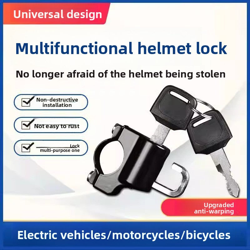 Universal Metal Helmet Lock for Bicycle Motorcycle