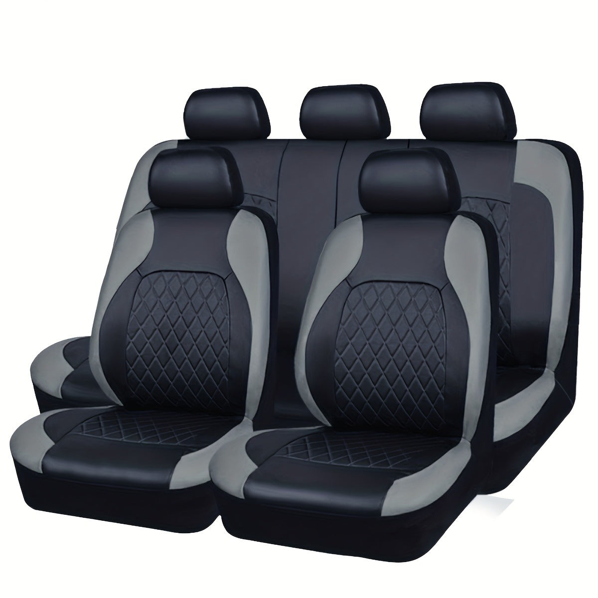 Universal Quilted Leather Car Seat Cover Set