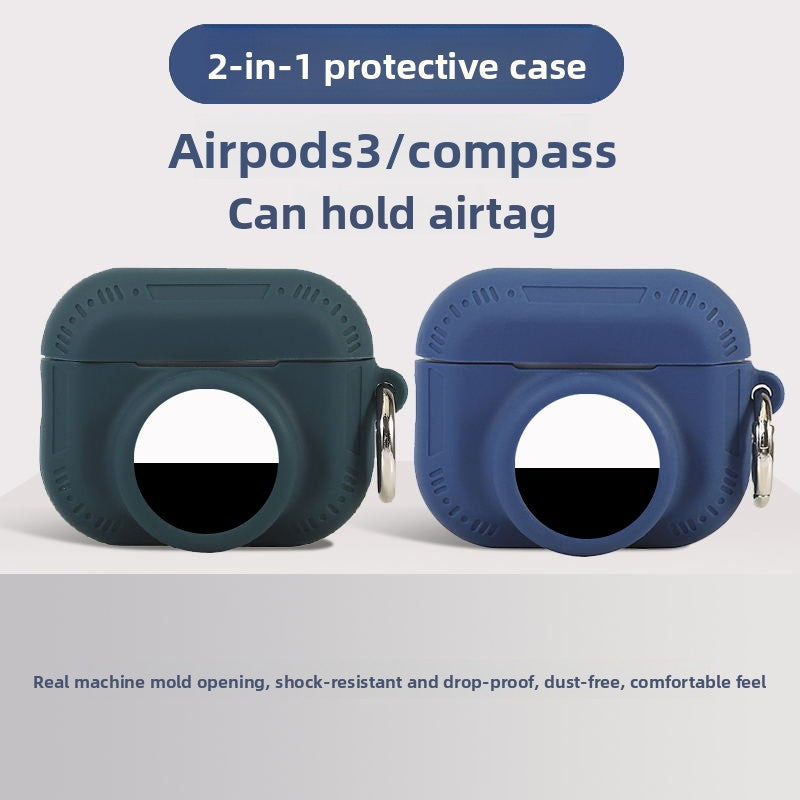 Universal Silicone Case for AirPods Pro with AirTag Holder