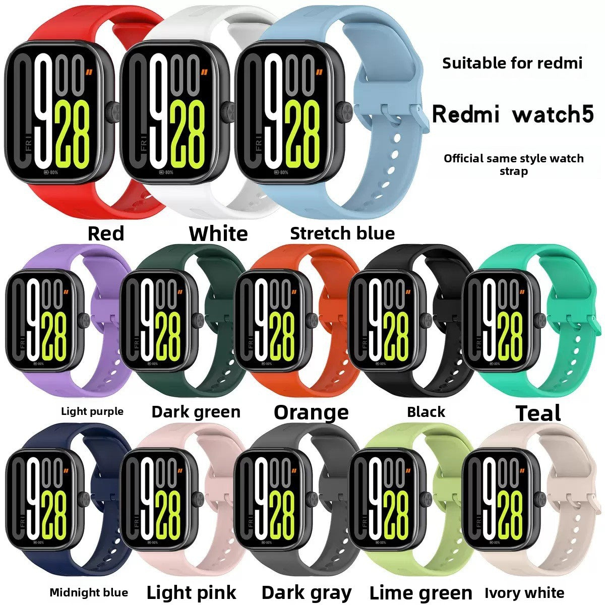 Universal Silicone Watch Strap for Redmi and Xiaomi Bands