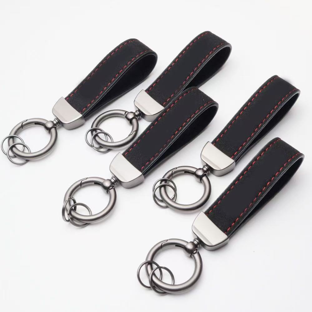 Universal Suede Metal Keychain Pendant