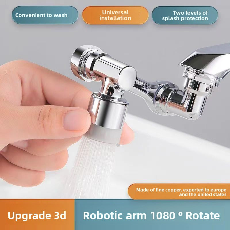 Universal Swivel Faucet All-Copper Mechanical Arm