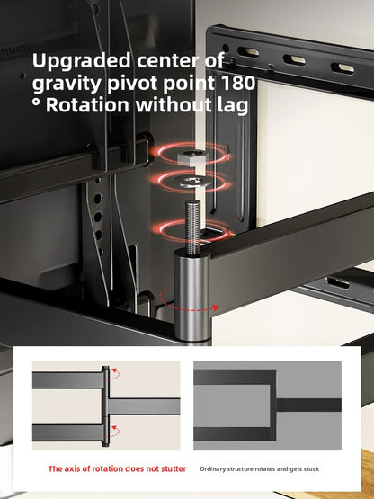 Universal TV Wall Mount Bracket with 180-Degree Rotation and Telescopic Arms