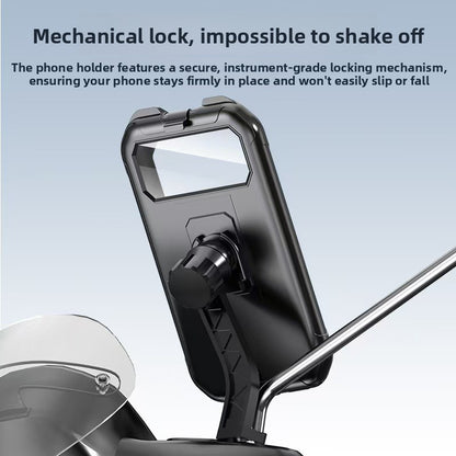 Universal Waterproof Shockproof Motorcycle Phone Holder with Charging