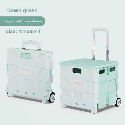 Universal wheel plastic trolley