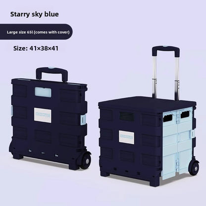 Universal wheel plastic trolley