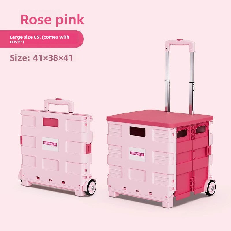 Universal wheel plastic trolley