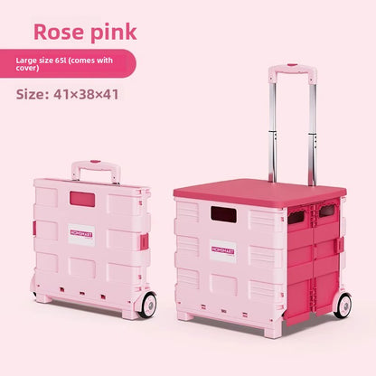 Universal wheel plastic trolley
