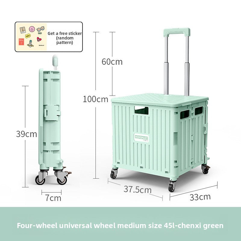 Universal wheel plastic trolley