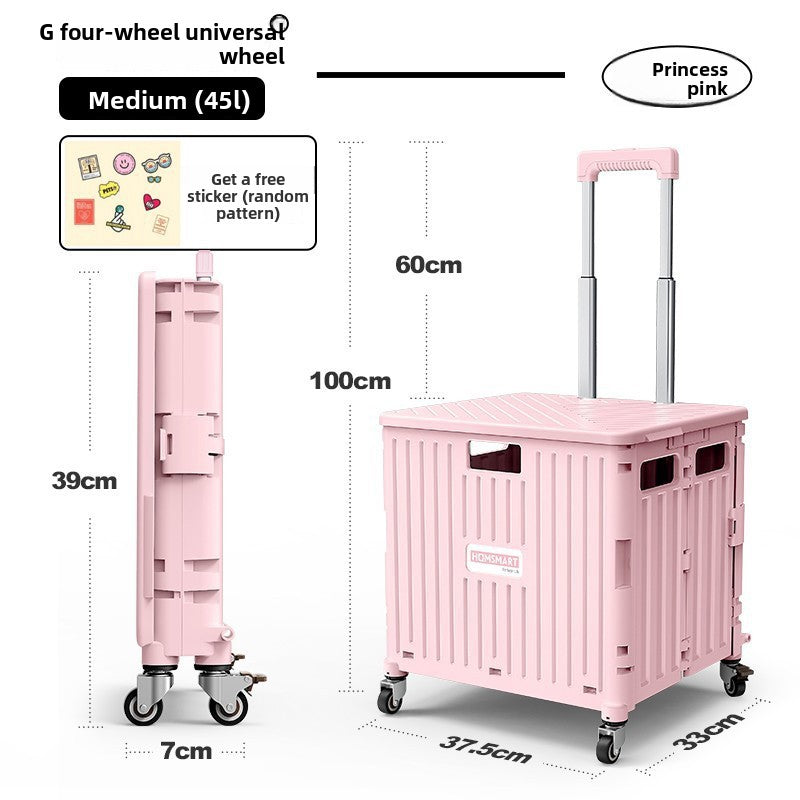 Universal wheel plastic trolley