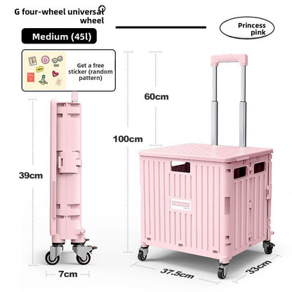 Universal wheel plastic trolley