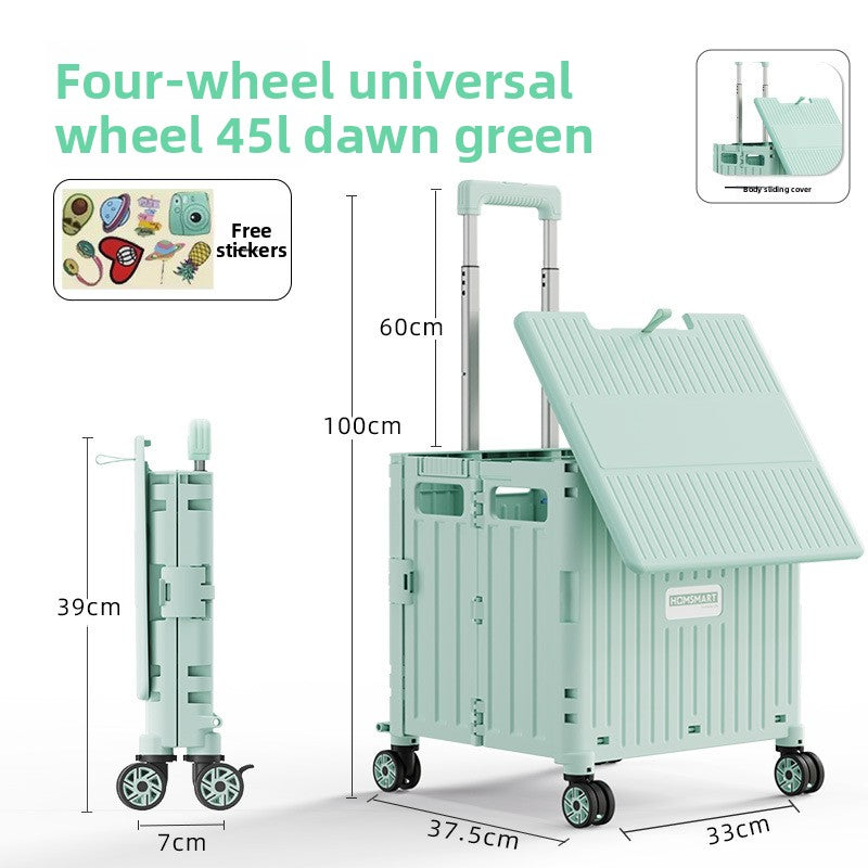 Universal wheel plastic trolley