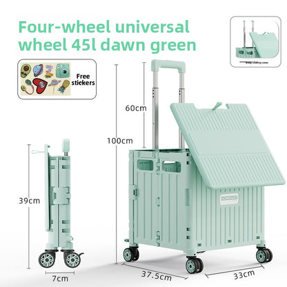 Universal wheel plastic trolley