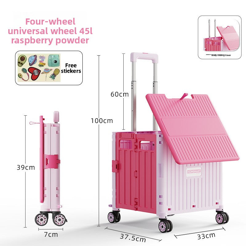 Universal wheel plastic trolley
