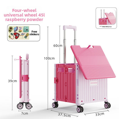 Universal wheel plastic trolley