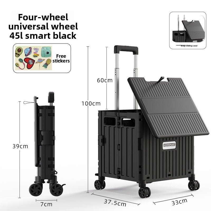 Universal wheel plastic trolley