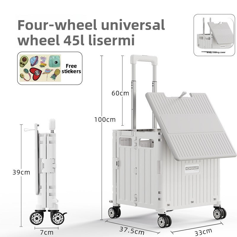 Universal wheel plastic trolley