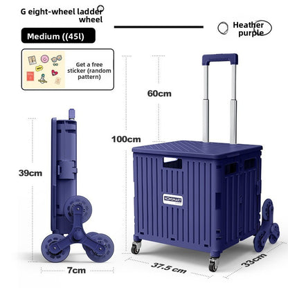 Universal wheel plastic trolley