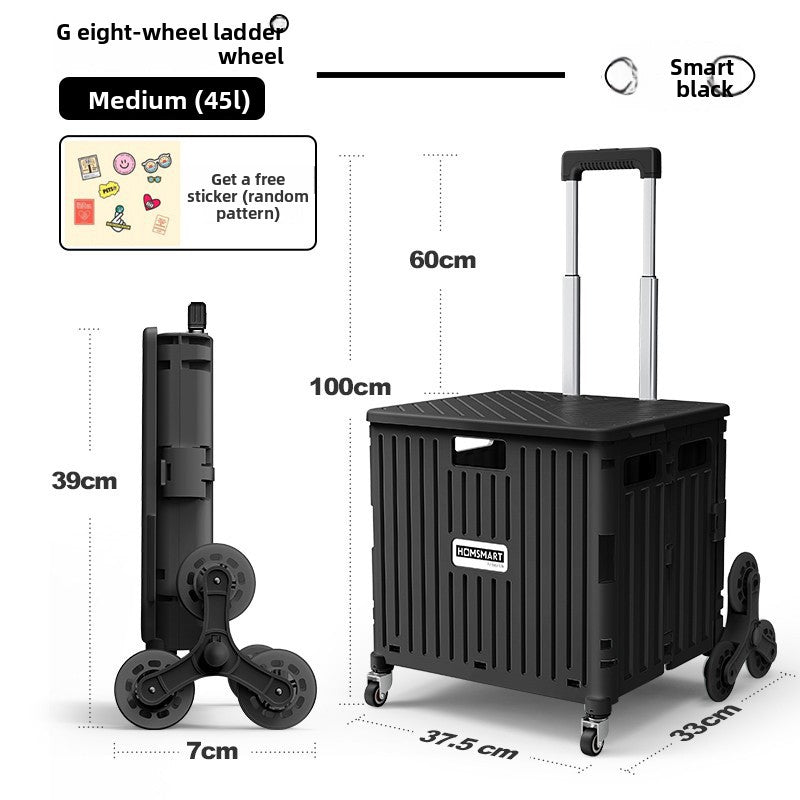 Universal wheel plastic trolley