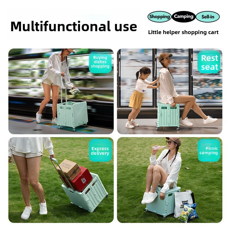 Universal wheel plastic trolley