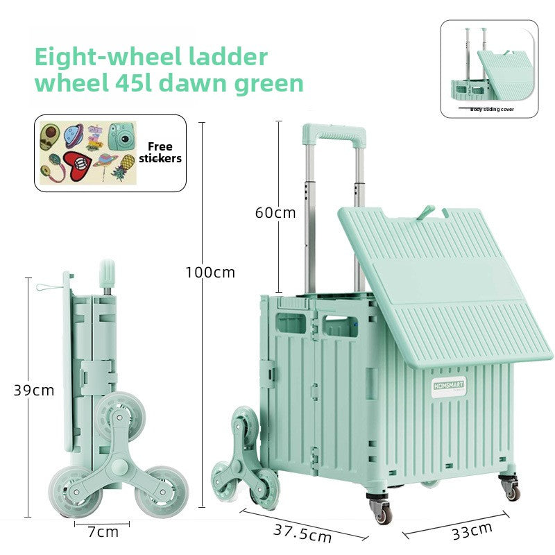 Universal wheel plastic trolley
