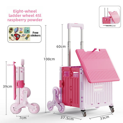 Universal wheel plastic trolley