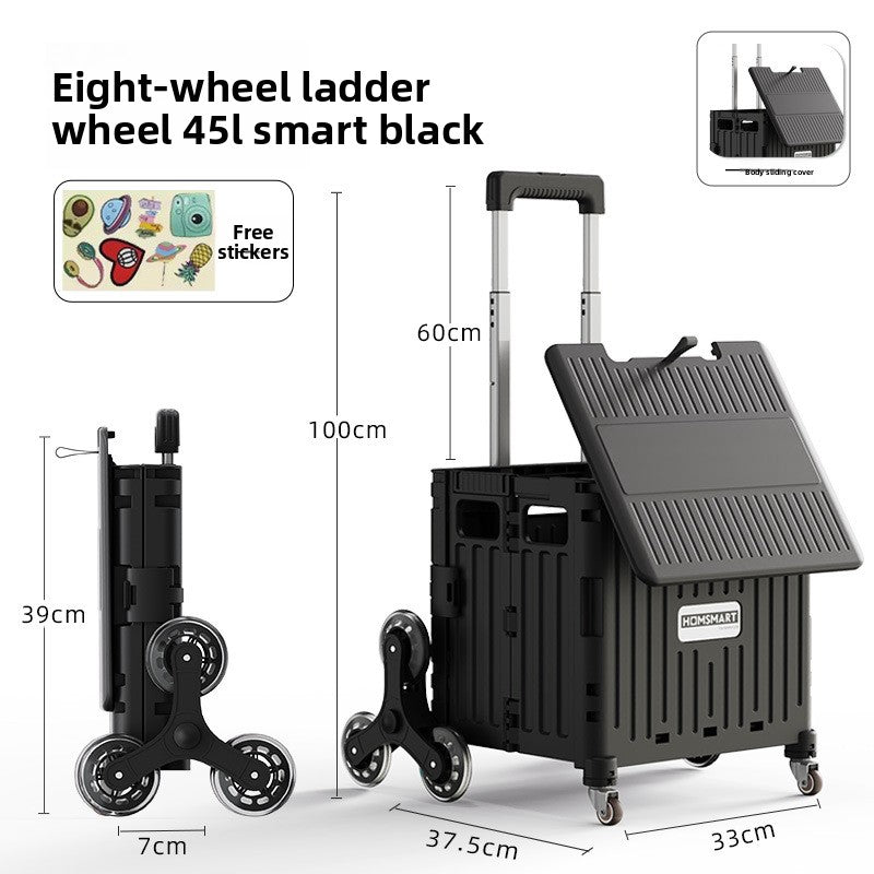 Universal wheel plastic trolley