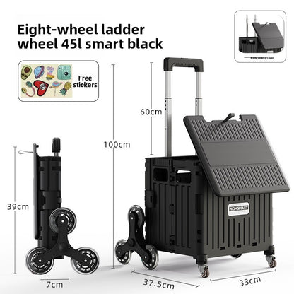 Universal wheel plastic trolley