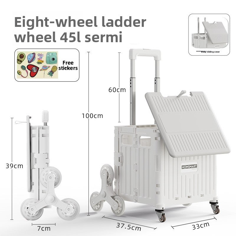 Universal wheel plastic trolley