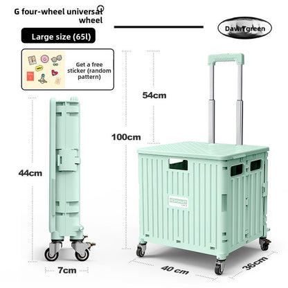 Universal wheel plastic trolley