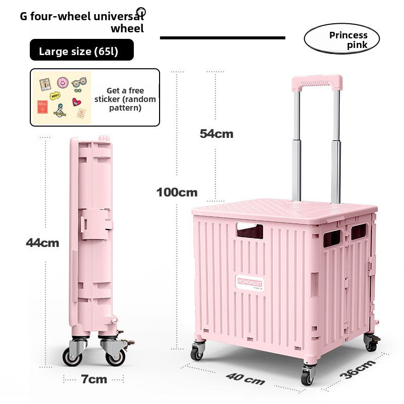Universal wheel plastic trolley