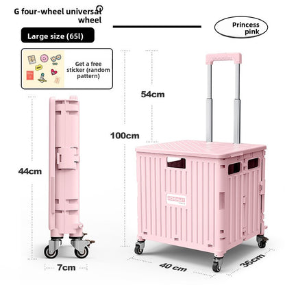 Universal wheel plastic trolley