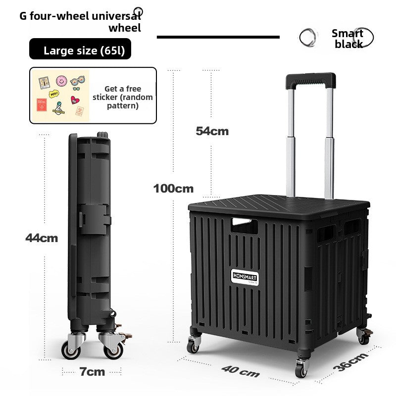 Universal wheel plastic trolley