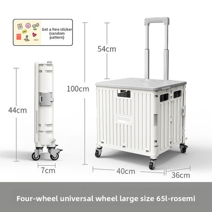 Universal wheel plastic trolley